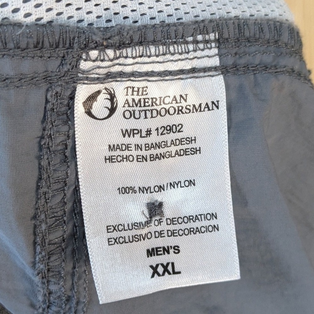 American Outdoorsman Mens Grey Water Repellent Hiking Shorts Size XXL New - Picture 5 of 10